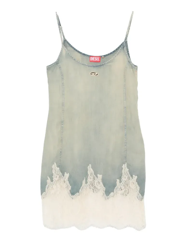 Diesel De-Odry lace-trim mini dress - Blau Blau