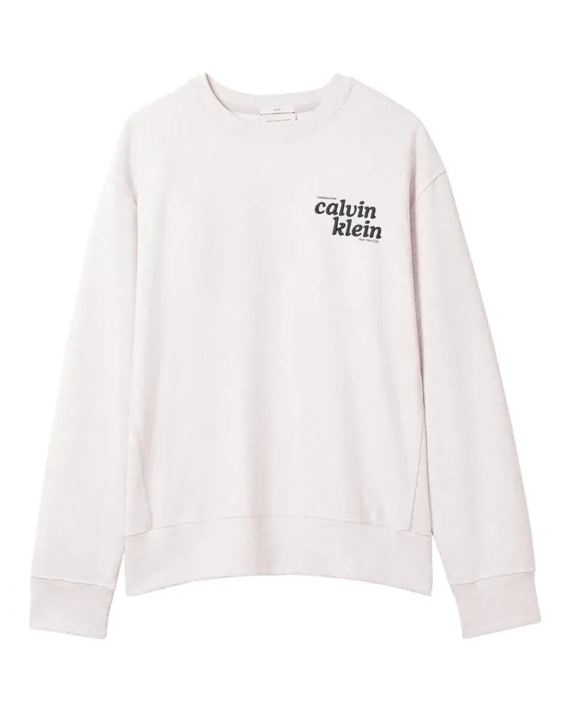 Calvin Klein logo-print crew-neck sweater - Nude Nude