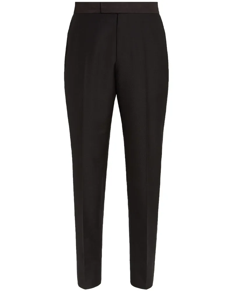 Ermenegildo Zegna wool-mohair tailored trousers - Schwarz Schwarz