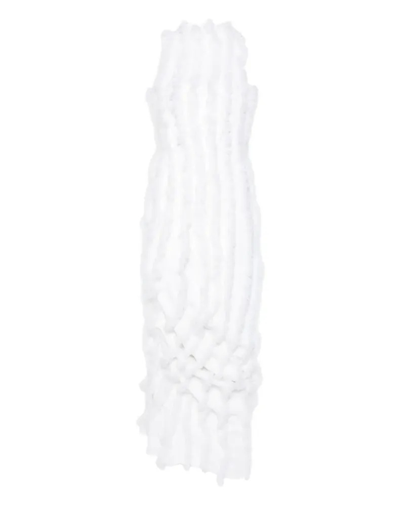 Jacquemus Drapiertes Rüschenkleid - Weiß Weiß