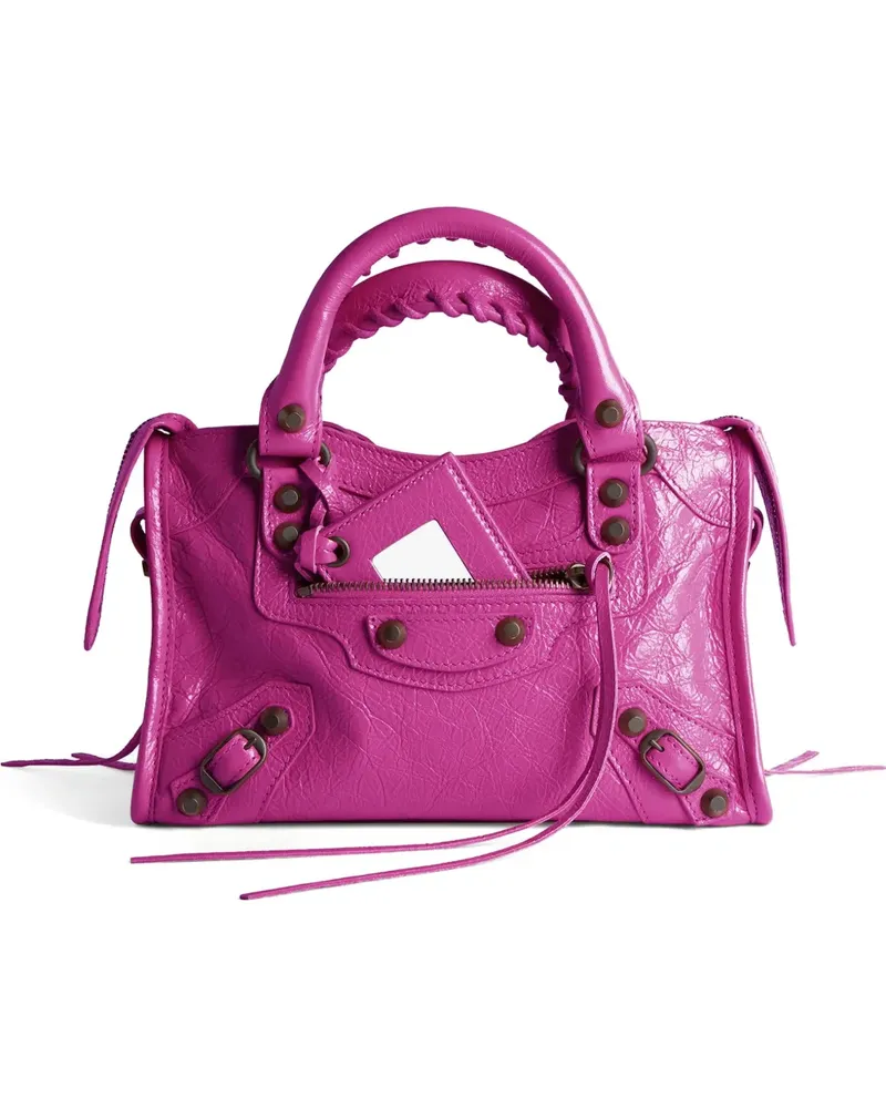 Balenciaga mini Le City studded shoulder bag - Rosa Rosa