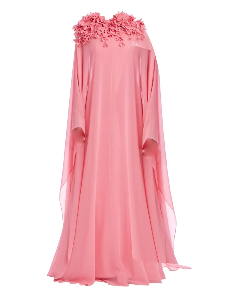 Badgley Mischka Kleid mit Blumenverzierung - Rosa Rosa