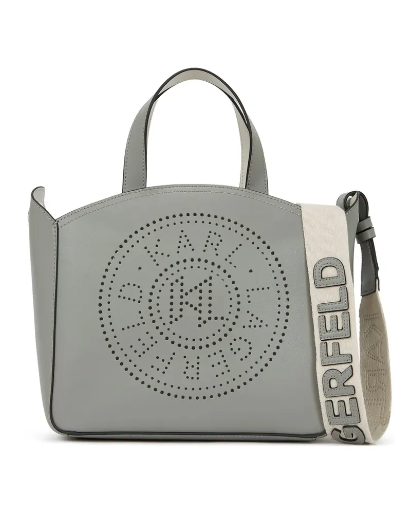 Karl Lagerfeld Kleine perforierte K/Circle Tote Bag - Grau Grau