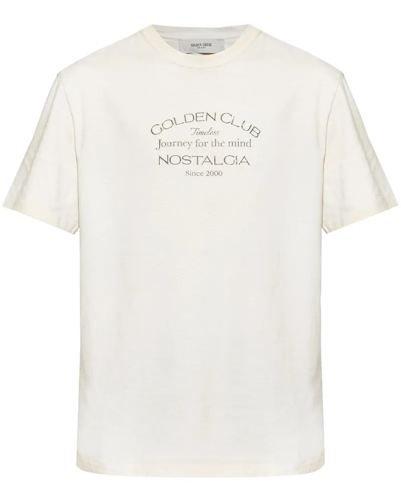 Golden Goose T-Shirt mit Slogan-Print - Weiß Weiß