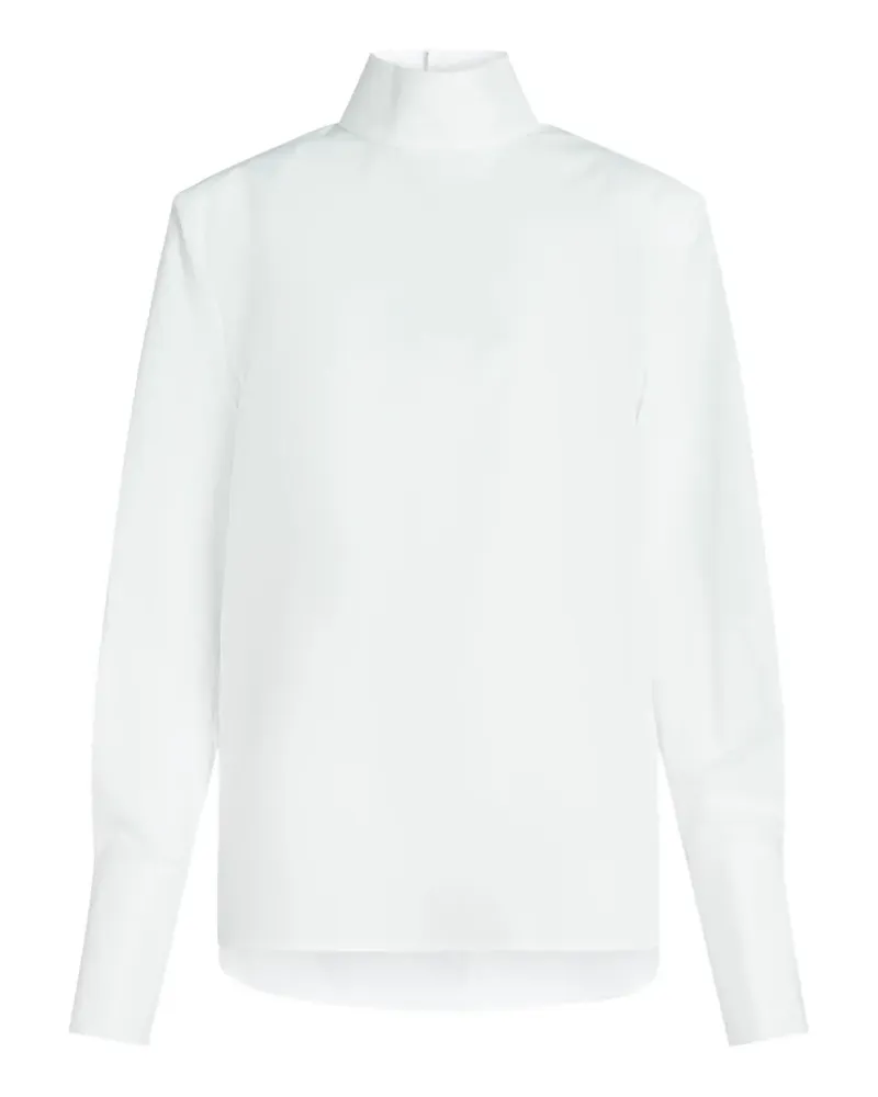Karl Lagerfeld Bluse mit Stehkragen - Weiß Weiß