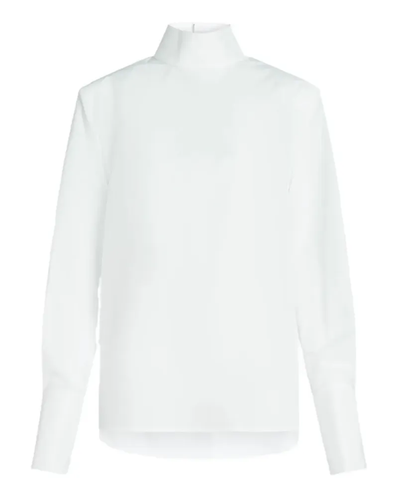 Karl Lagerfeld Bluse mit Stehkragen - Weiß Weiß