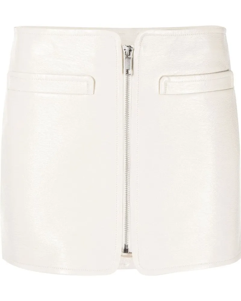 Courrèges Swallow Minirock aus Vinyl - Nude Nude