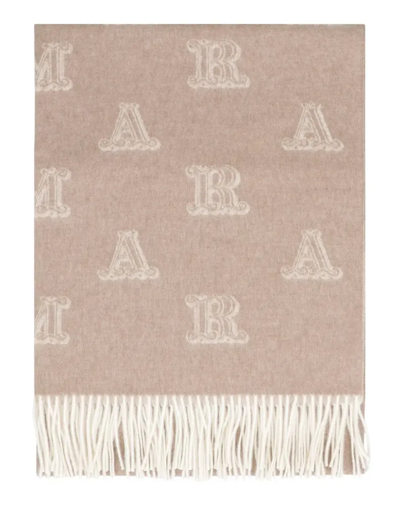 Max Mara Jacquard-Schal mit Fransen - Nude Nude
