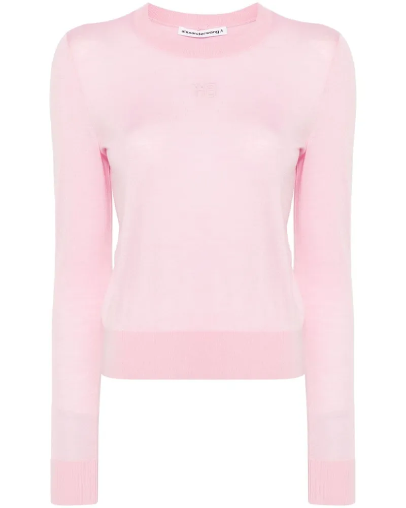 Alexander Wang Pullover mit Logo-Prägung Rosa