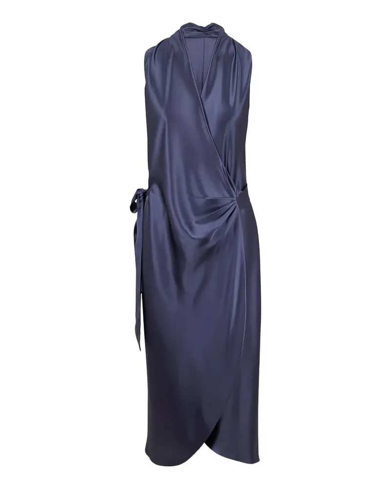 Peter Cohen Nikki sleeveless wrap midi dress - Blau Blau