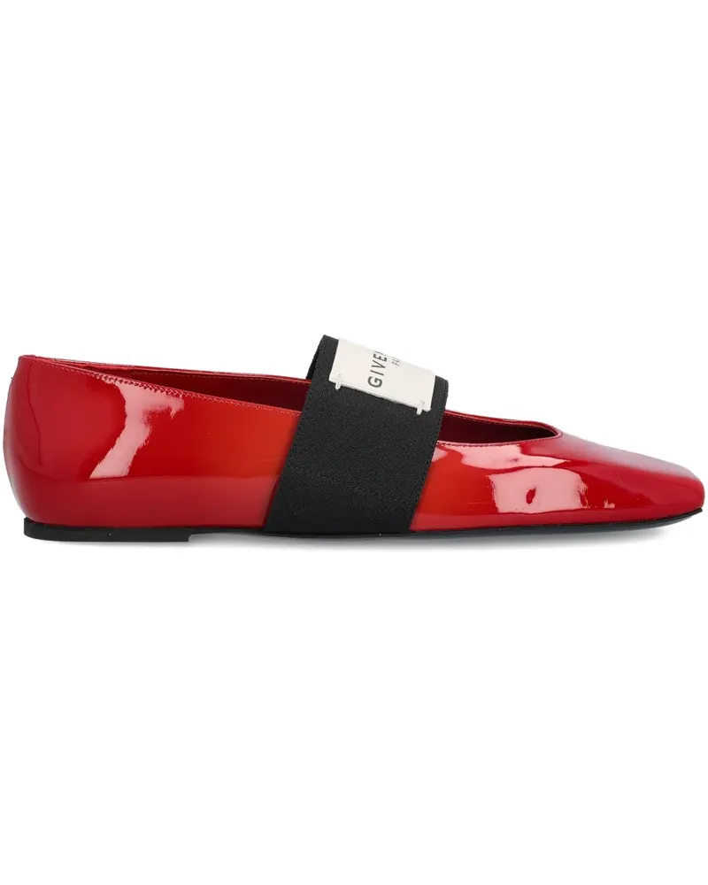 Givenchy logo-strap ballet flats - Rot Rot