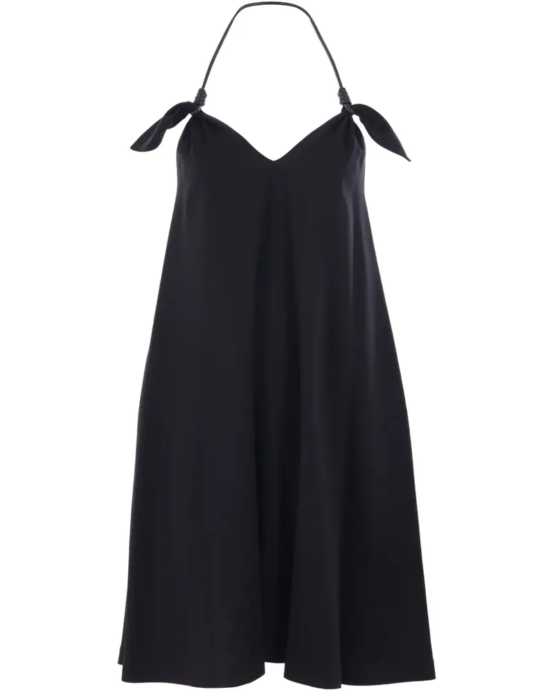 Loewe Midikleid mit Knotendetail - Schwarz Schwarz