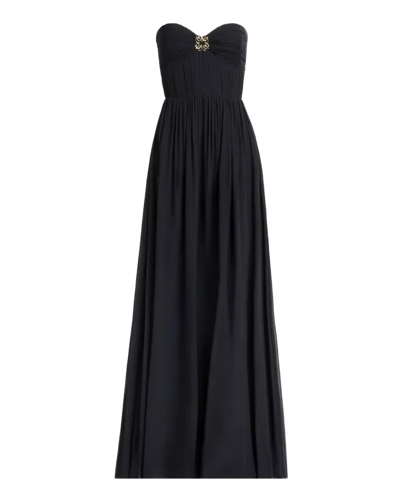 Elie Saab strapless ruched maxi dress - Blau Blau