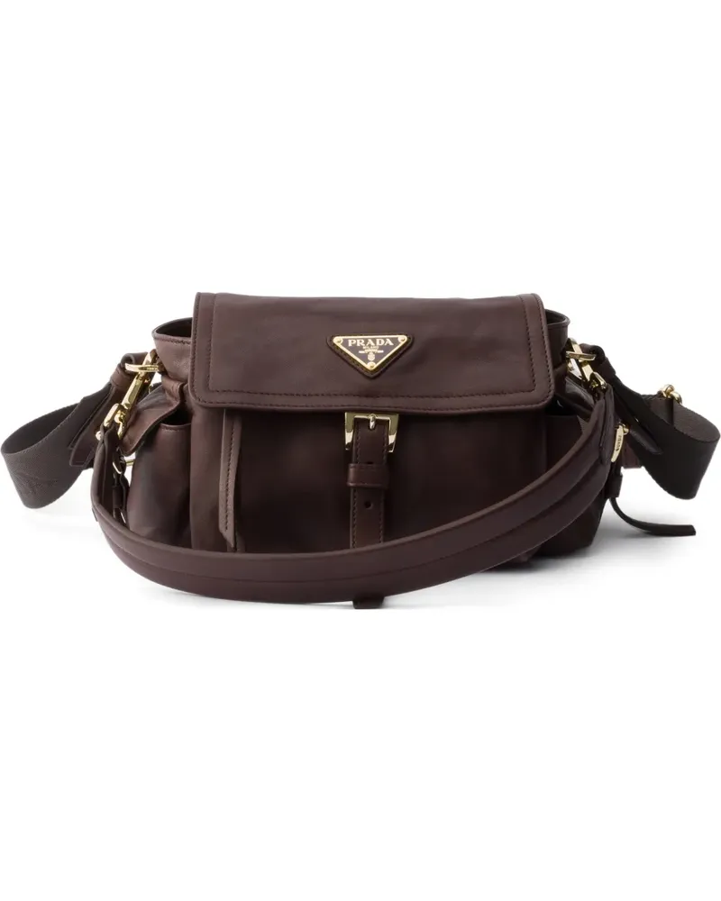 Prada Mini Explore Tasche aus Nappaleder - Braun Braun