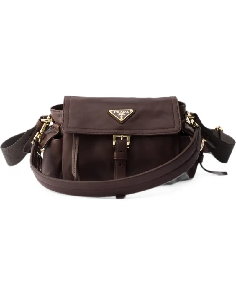 Prada Mini Explore Tasche aus Nappaleder - Braun Braun