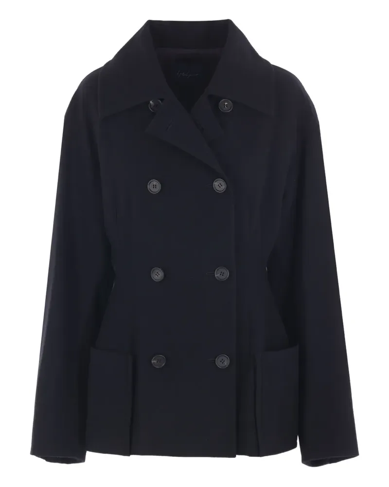 Yohji Yamamoto Doppelreihiges Sakko - Schwarz Schwarz