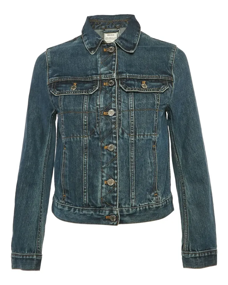 Zadig & Voltaire Pre-owned Jeansjacke mit Stickerei - Blau Blau