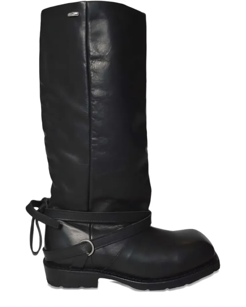Our Legacy High Engine Stiefel mit Riemen - Schwarz Schwarz