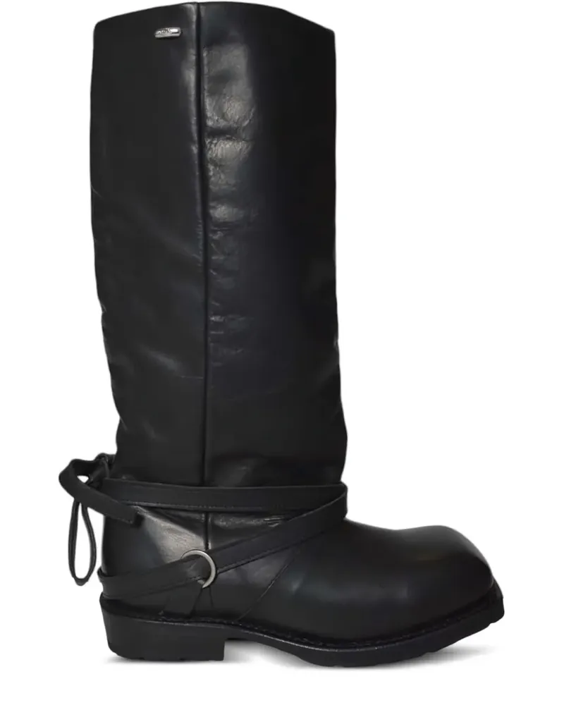 Our Legacy High Engine Stiefel mit Riemen - Schwarz Schwarz