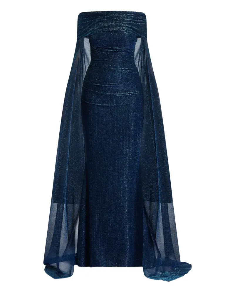 Talbot Runhof Matrix Abendkleid - Blau Blau