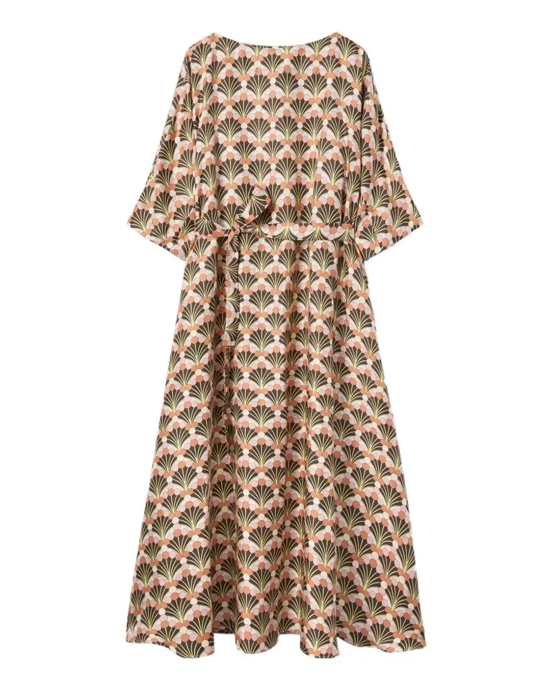 La DoubleJ Muumuu Kleid mit Rundhalsausschnitt - Braun Braun