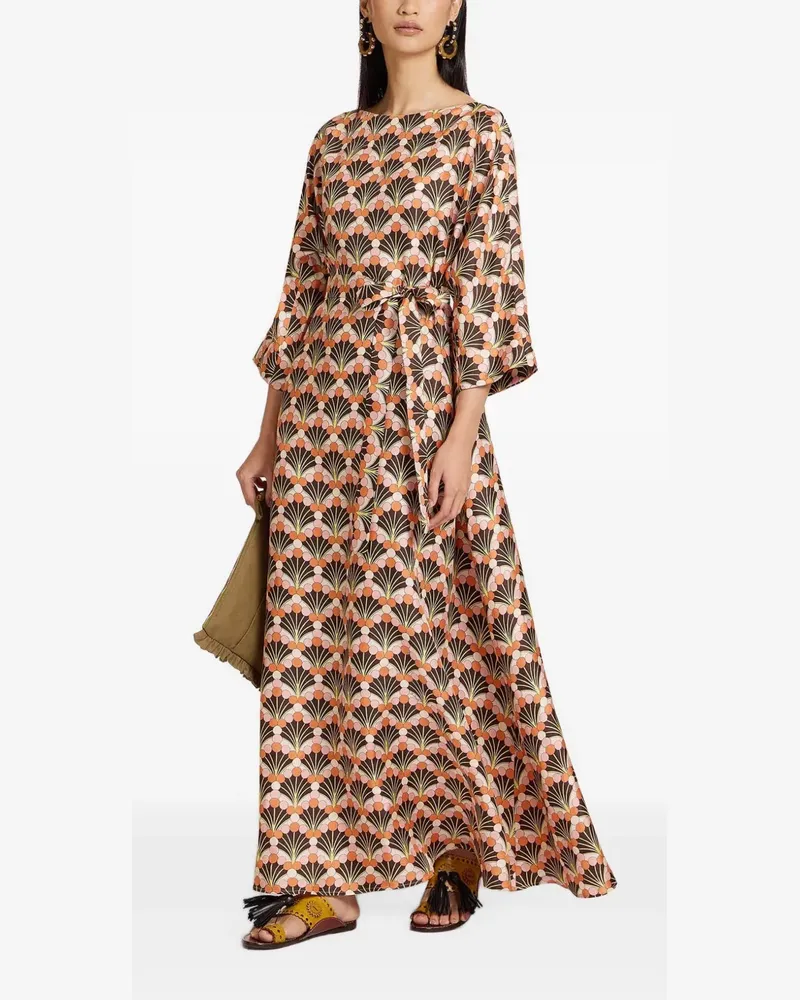 La DoubleJ Muumuu Kleid mit Rundhalsausschnitt - Braun Braun