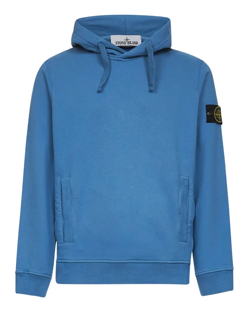 Stone Island Hoodie mit Logo-Patch - Blau Blau