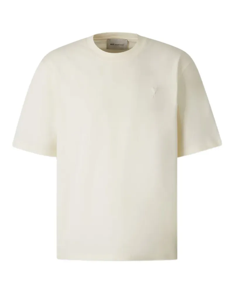 AMI Paris T-Shirt mit Logo - Nude Nude