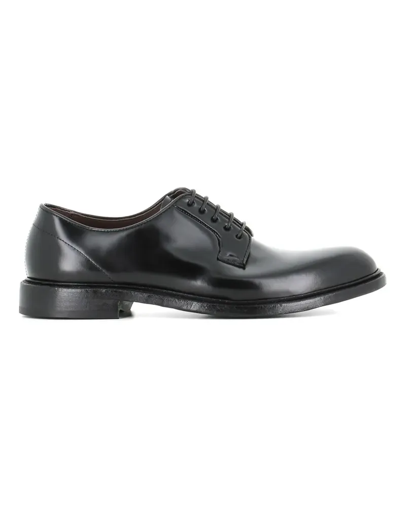 Green George Derby-Schuhe aus poliertem Leder - Schwarz Schwarz