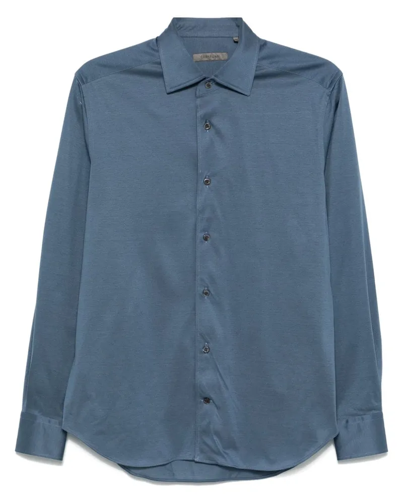 Corneliani Klassisches Jerseyhemd - Blau Blau