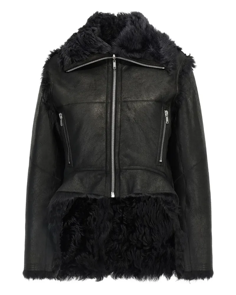 Rick Owens Exploder Lederjacke mit Reißverschluss - Schwarz Schwarz