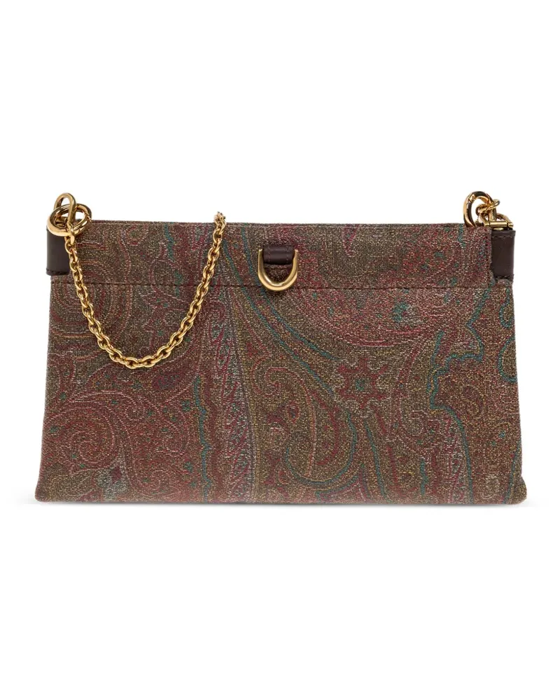 Etro Mini Talk Clutch mit Paisleymuster - Braun Braun