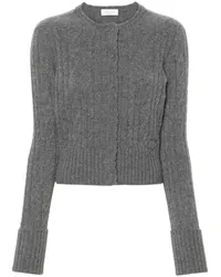 Blumarine Cardigan mit Zopfmuster Grau