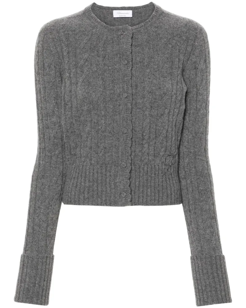 Blumarine Cardigan mit Zopfmuster - Grau Grau