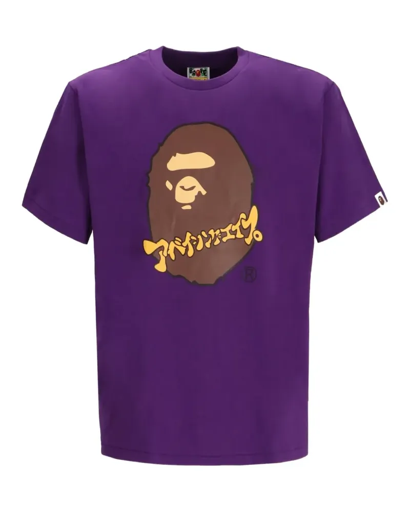 BAPE Katakana Ape Head T-Shirt - Violett Violett