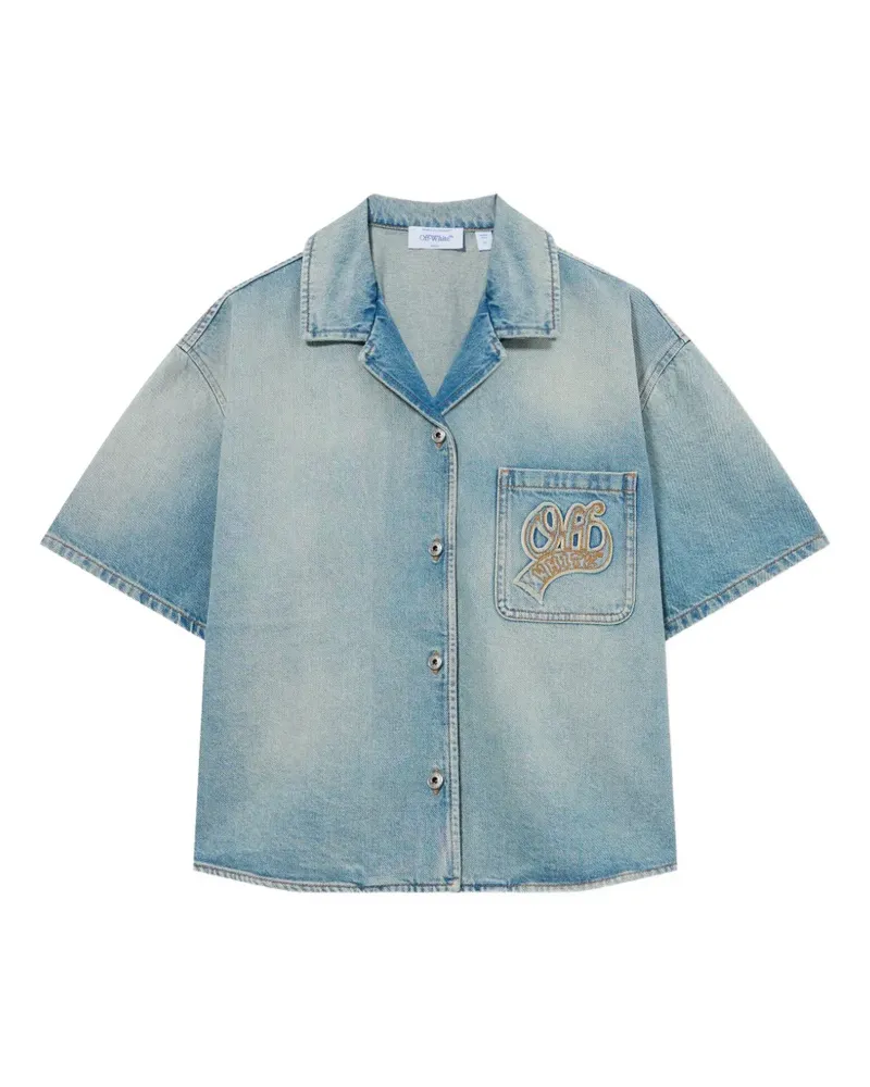 OFF-WHITE College Patch denim shirt - Blau Blau