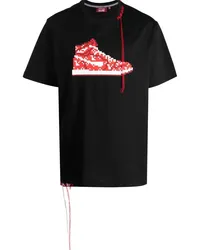 Mostly Heard Rarely Seen T-Shirt mit Sneaker-Print Schwarz