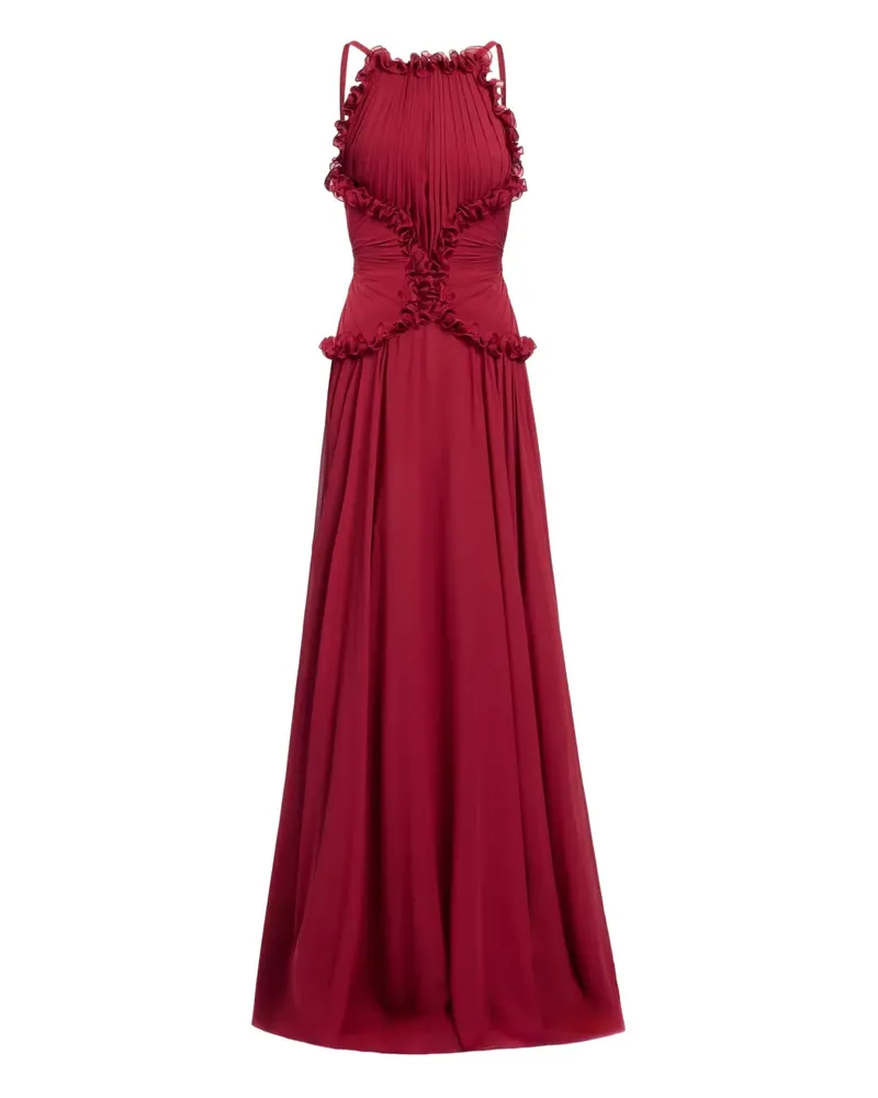 Elie Saab Maxikleid aus Seide - Rot Rot