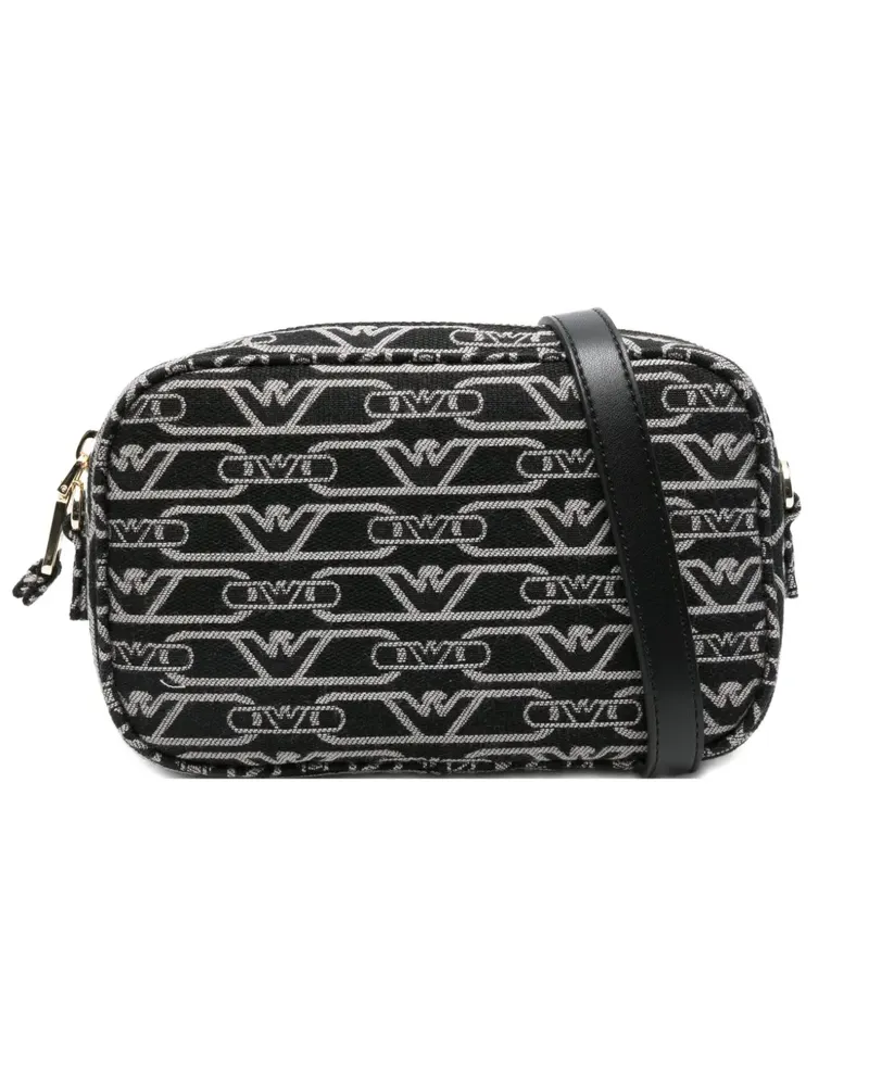 Emporio Armani Umhängetasche mit Logo-Monogramm - Schwarz Schwarz