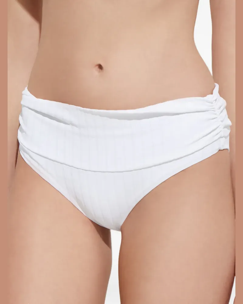 Melissa Odabash Bel Air gathered bikini bottoms - Weiß Weiß