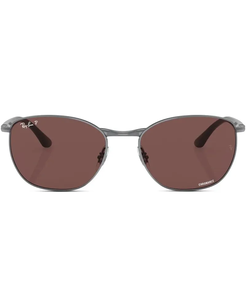 Ray Ban Sonnenbrille mit rundem Gestell - Silber Silber