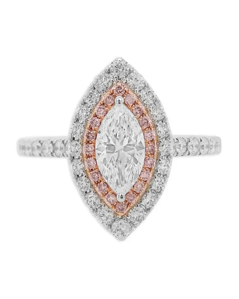 HYT Jewelry 18kt Weiß- und Rotgoldring mit Diamant - Silber Silber