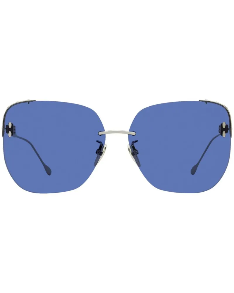 Isabel Marant Sonnenbrille mit eckigem Gestell Blau