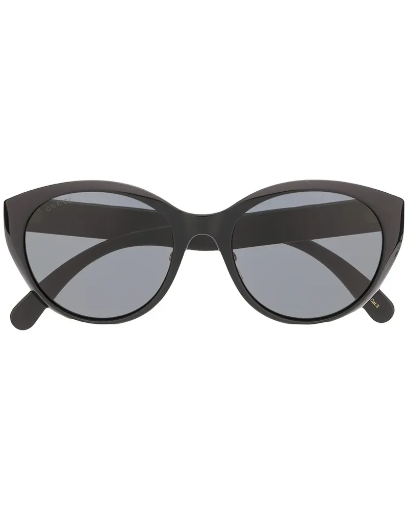 Gucci Sonnenbrille mit Chevronmuster - Schwarz Schwarz
