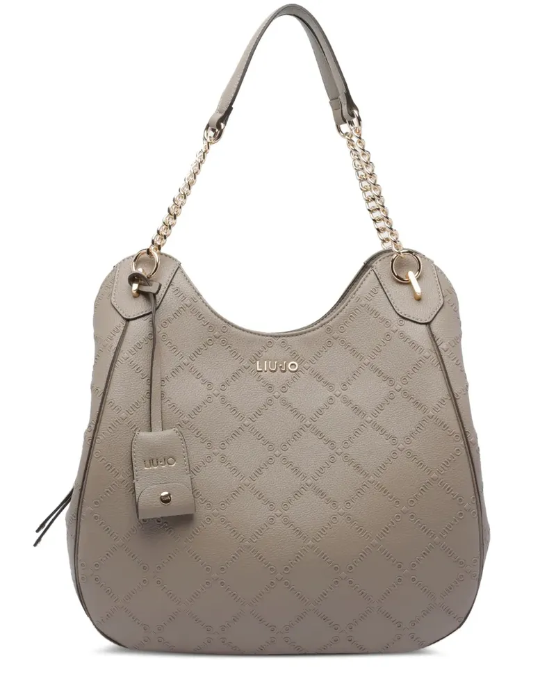 Liu Jo Handtasche mit Logo-Schild - Grau Grau
