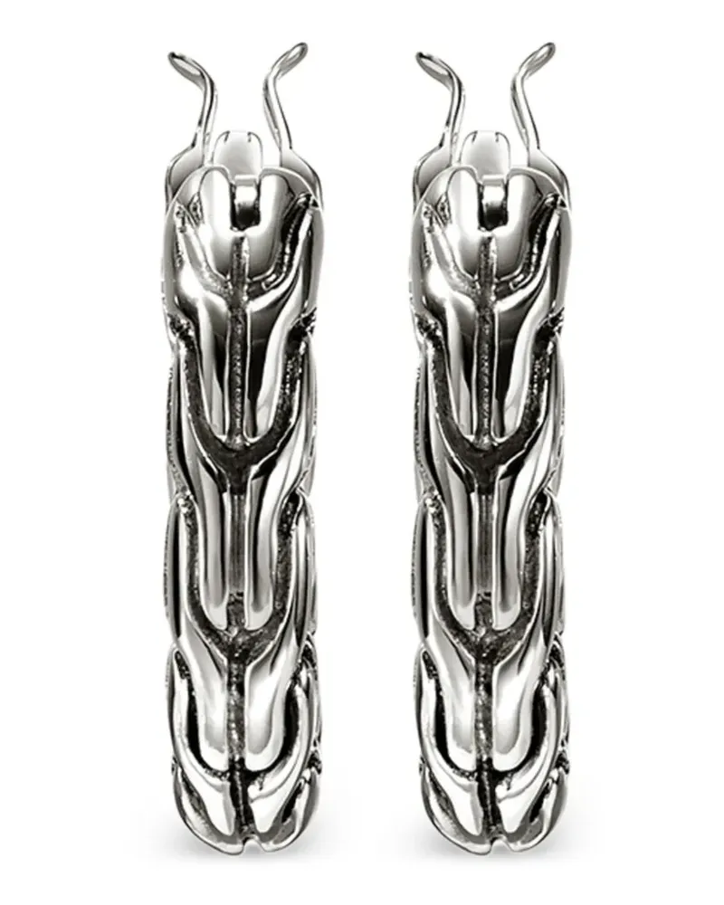 John Hardy JH Essential Sterlingsilber-Kettencreolen Silber