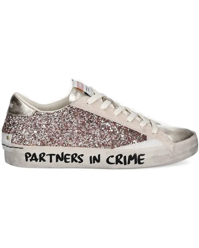 Crime Sneakers mit Glitter-Detail - Rosa Rosa