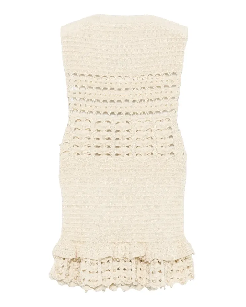 Retrofête Vali crochet-knit dress - Nude Nude