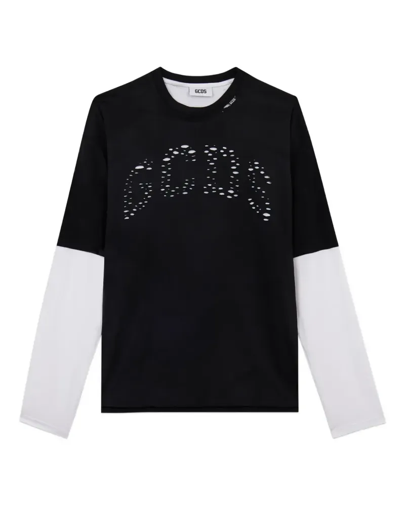 GCDS T-Shirt mit Logo - Schwarz Schwarz