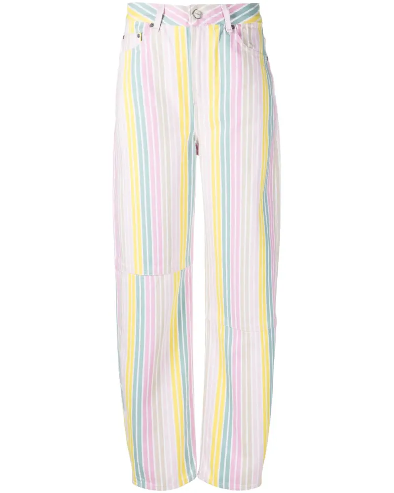 Ganni Stary Tapered-Jeans - Rosa Rosa
